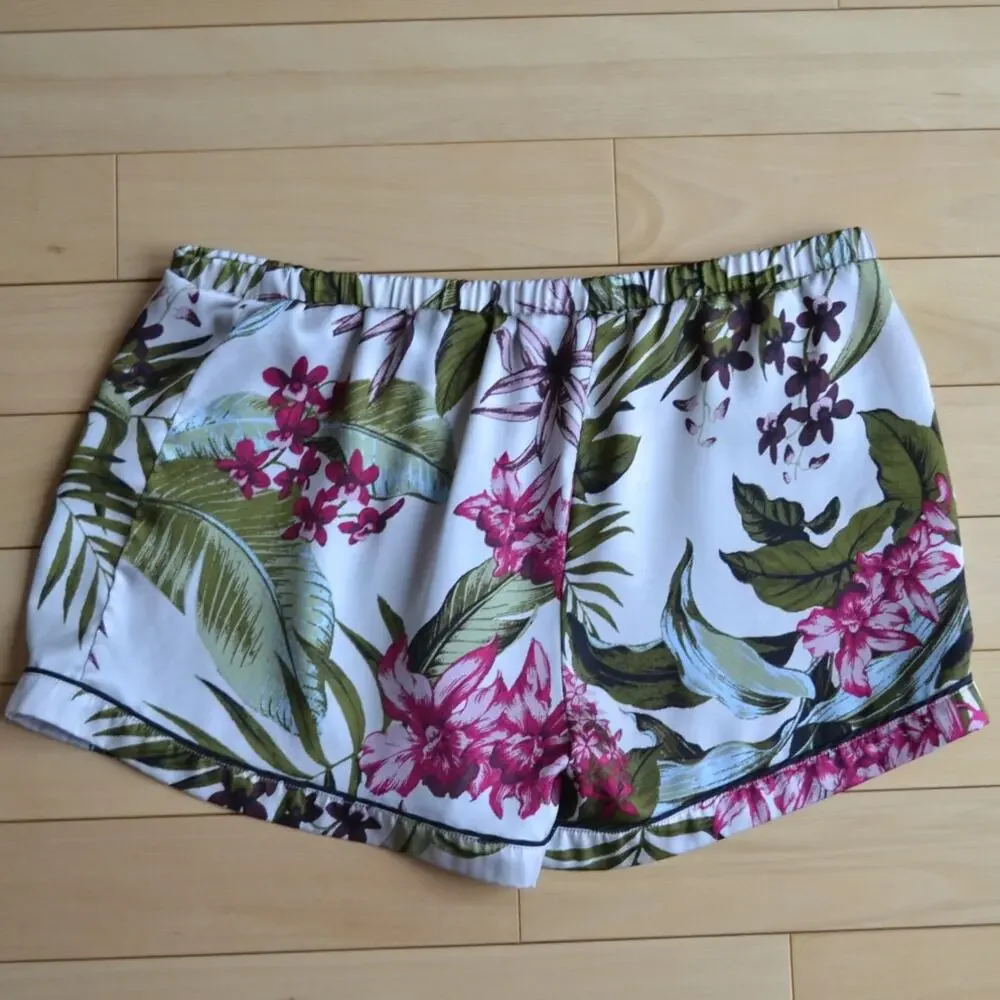 Tommy Bahama Silky Sleepwear Shorts Tropical Print Size XL